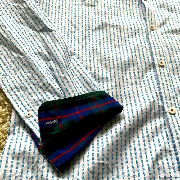 William Murray BEERSUCKER BUTTON DOWN long sleeve M - Picture 4 of 15